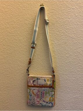 Coach Colorful Logo Crossbody with Cream Strap
